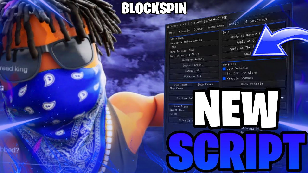 🔥 BlockSpin SCRIPT | ATM Auto Farm, Silent Aim, Gun Mods !! (BEST)