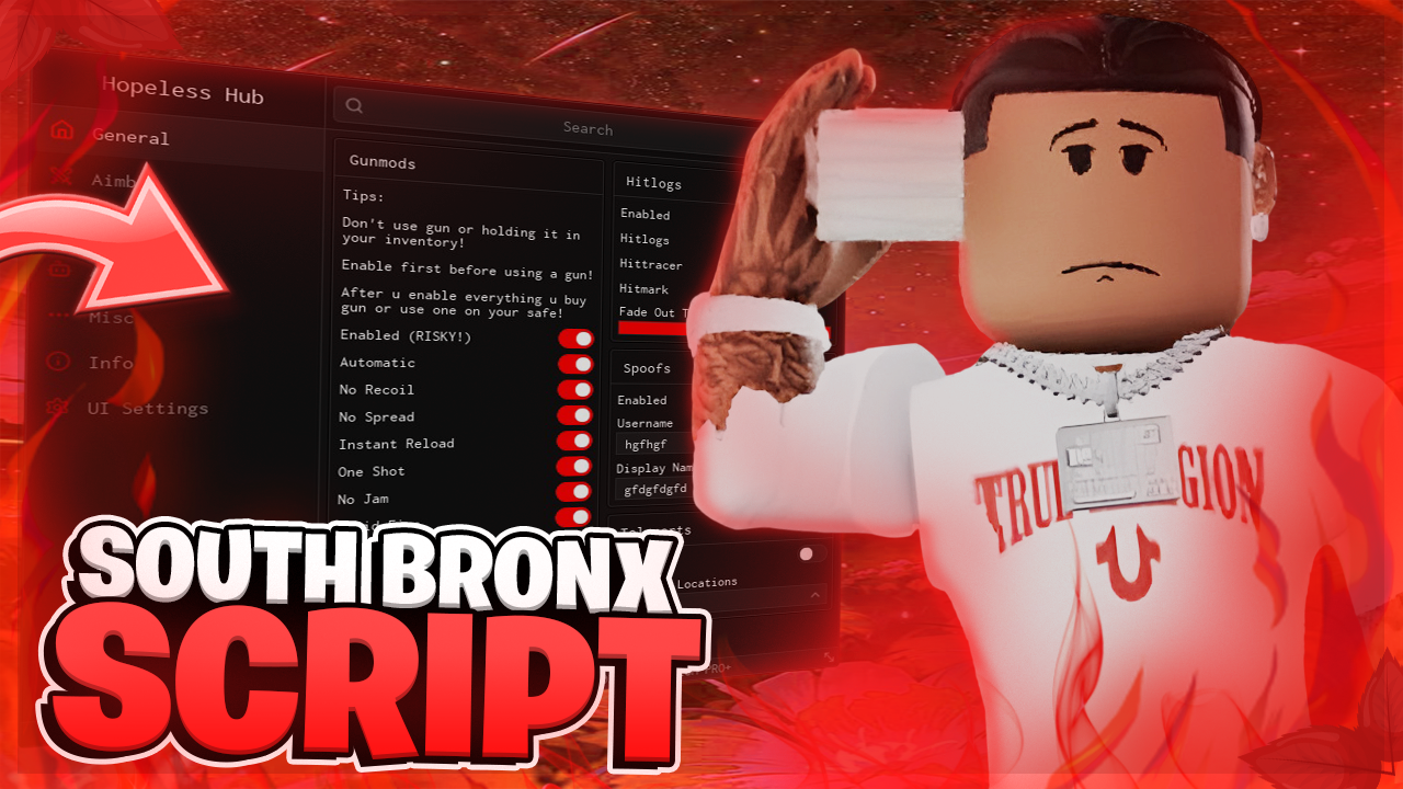 🔥 South Bronx SCRIPT | Gun Mods, Auto Farm, Teleports !! (FREE)