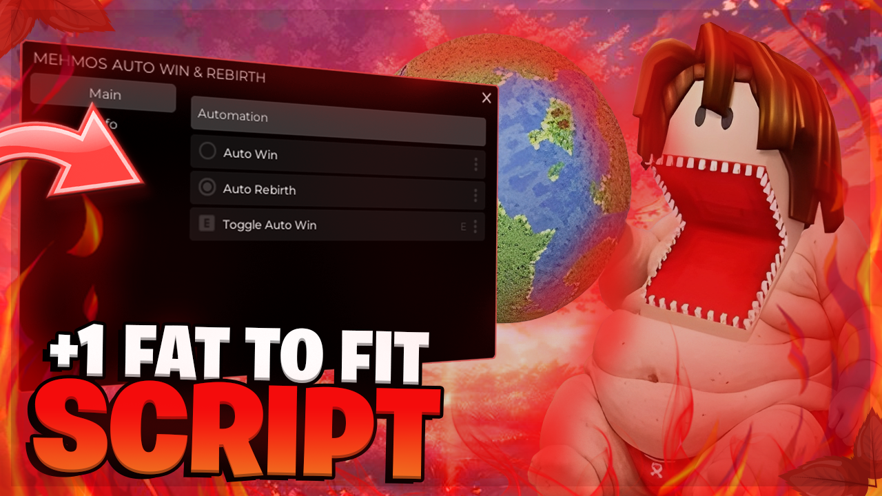 🔥 +1 Fat To Fit SCRIPT | Auto Win, Auto Rebirth !! (NO KEY)